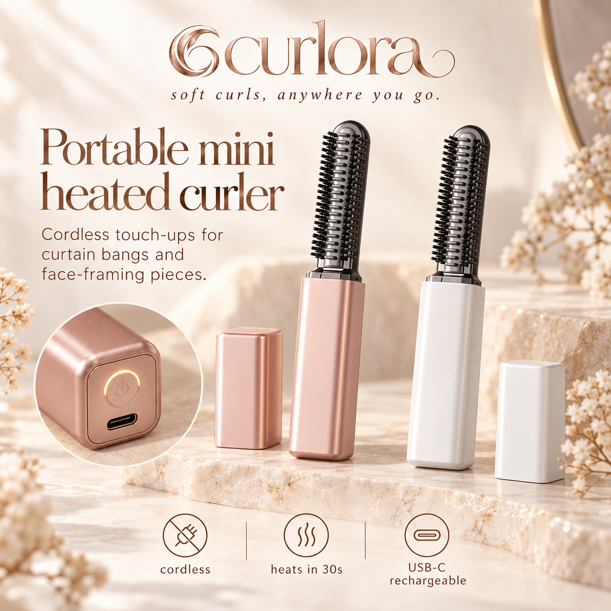 CURLORA — Mini Portable Hair Curler